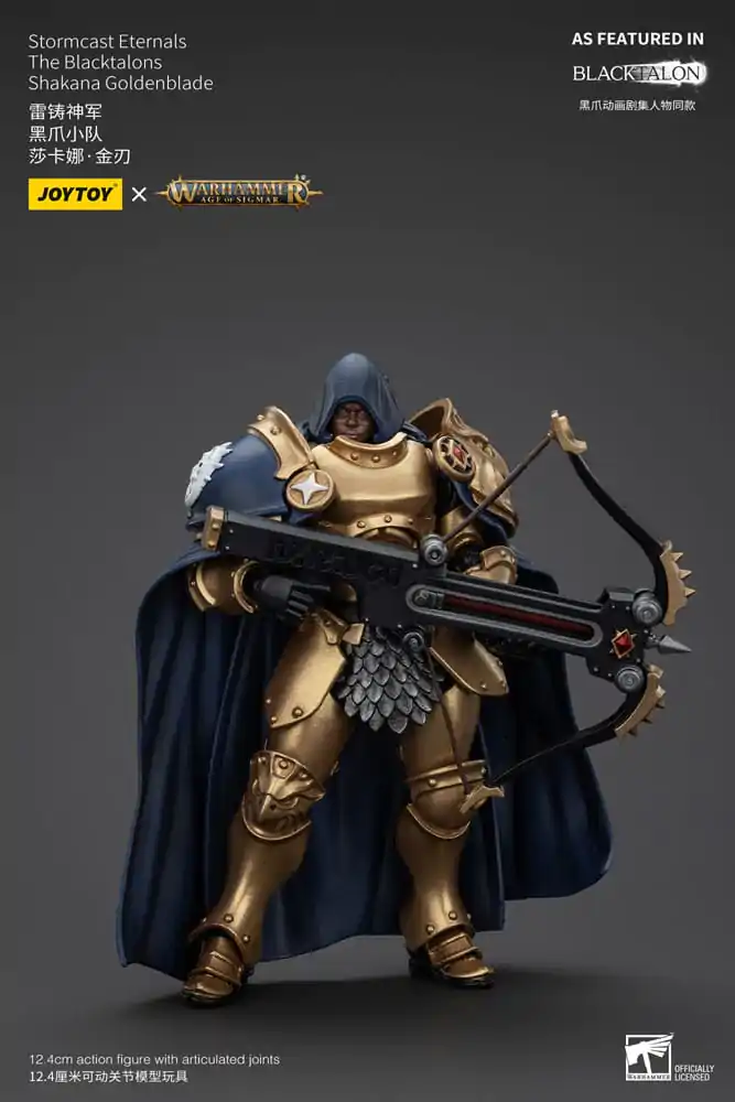 Warhammer Age of Sigmar Action Figure Stormcast Eternals The Blacktalons Shakana Goldenblade 20 cm product photo