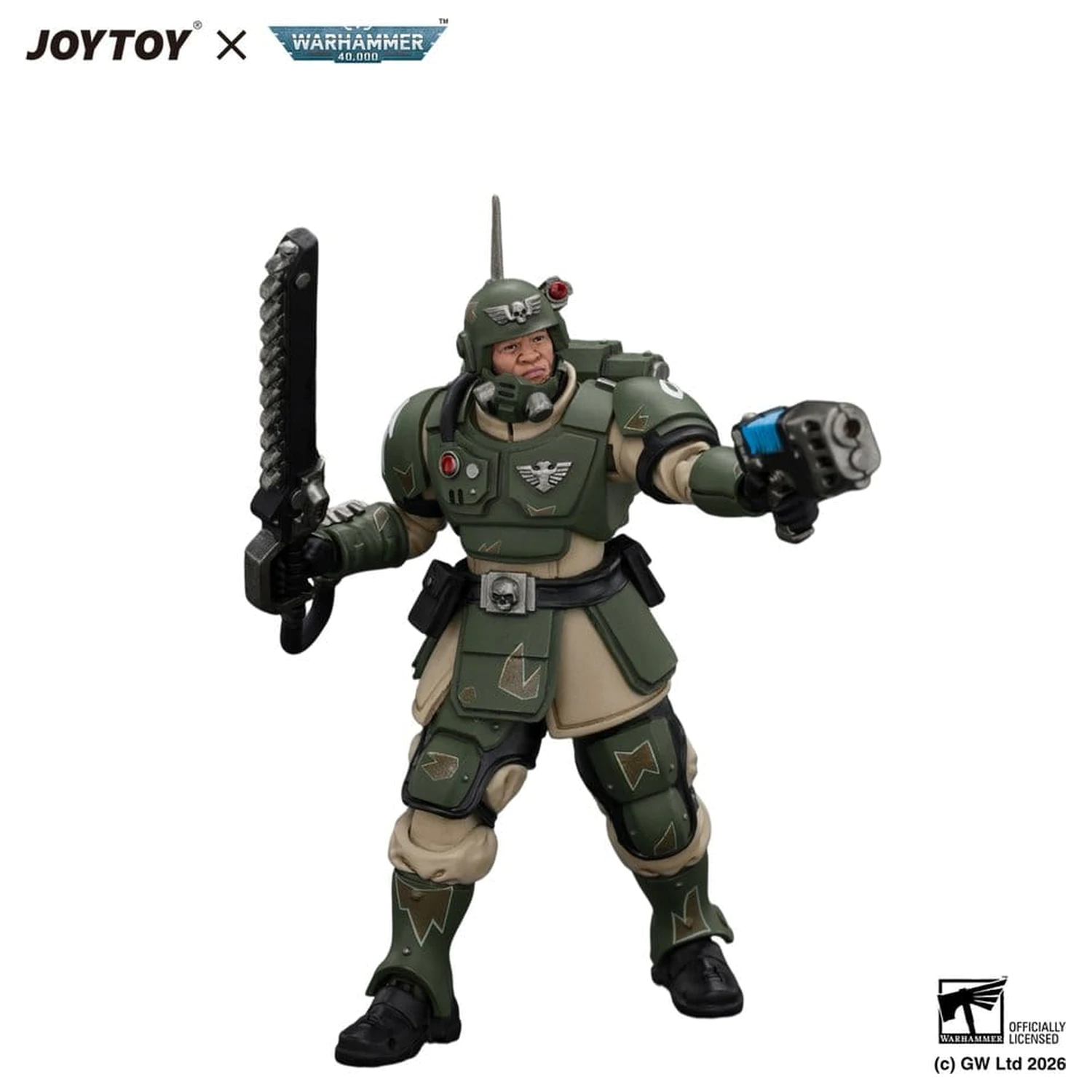 Warhammer Action Figure Astra Militarum Kasrkin 1 with Chainsword and Plasma Pistol product photo