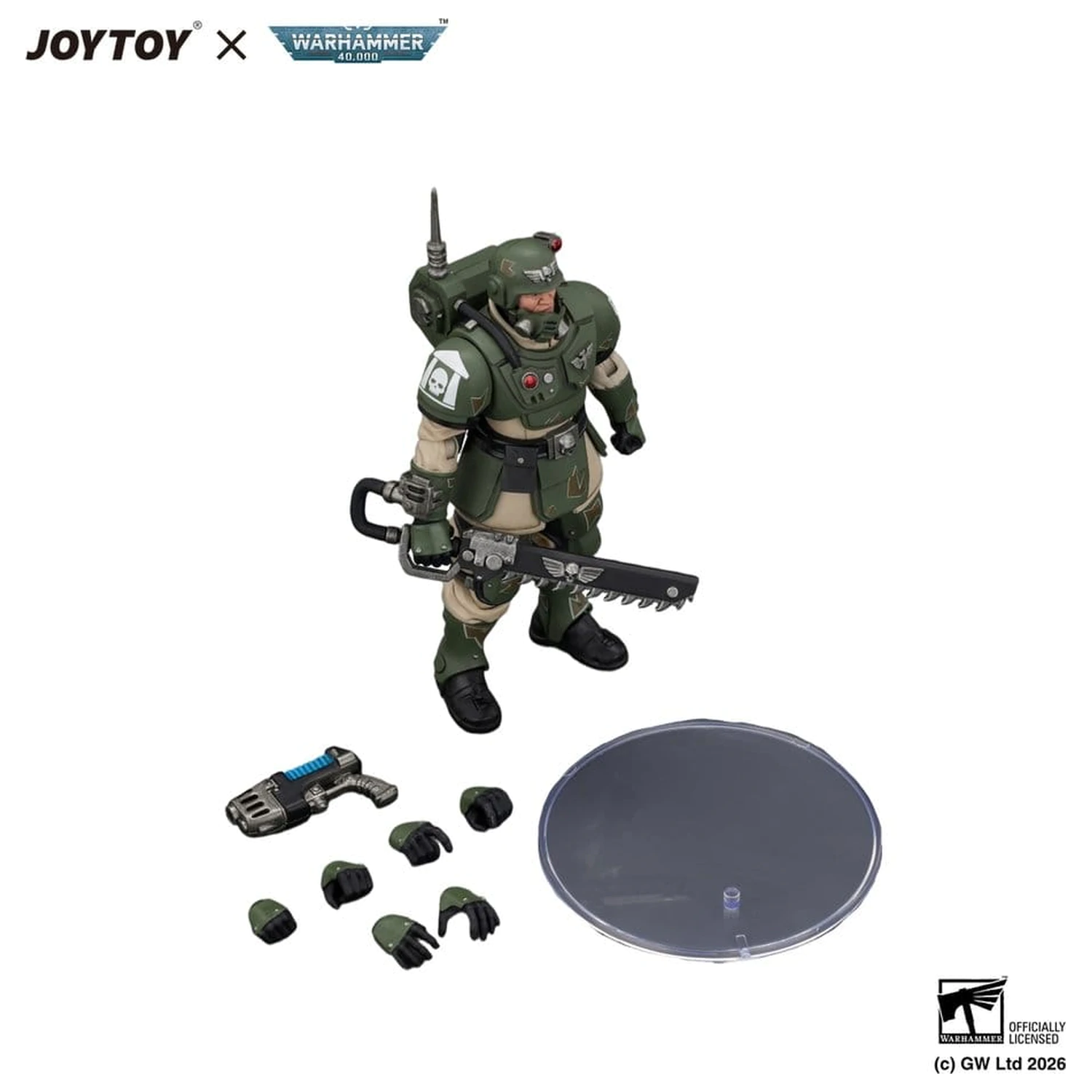 Warhammer Action Figure Astra Militarum Kasrkin 1 with Chainsword and Plasma Pistol product photo