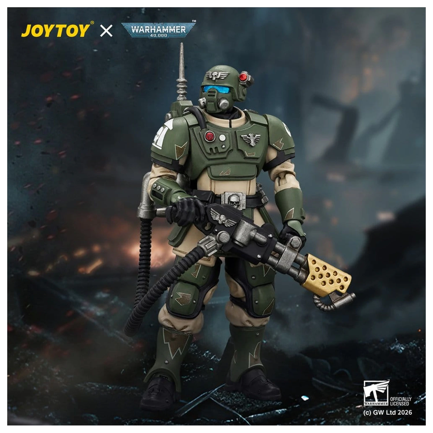 Warhammer Action Figure Astra Militarum Kasrkin 2 with Flamer product photo