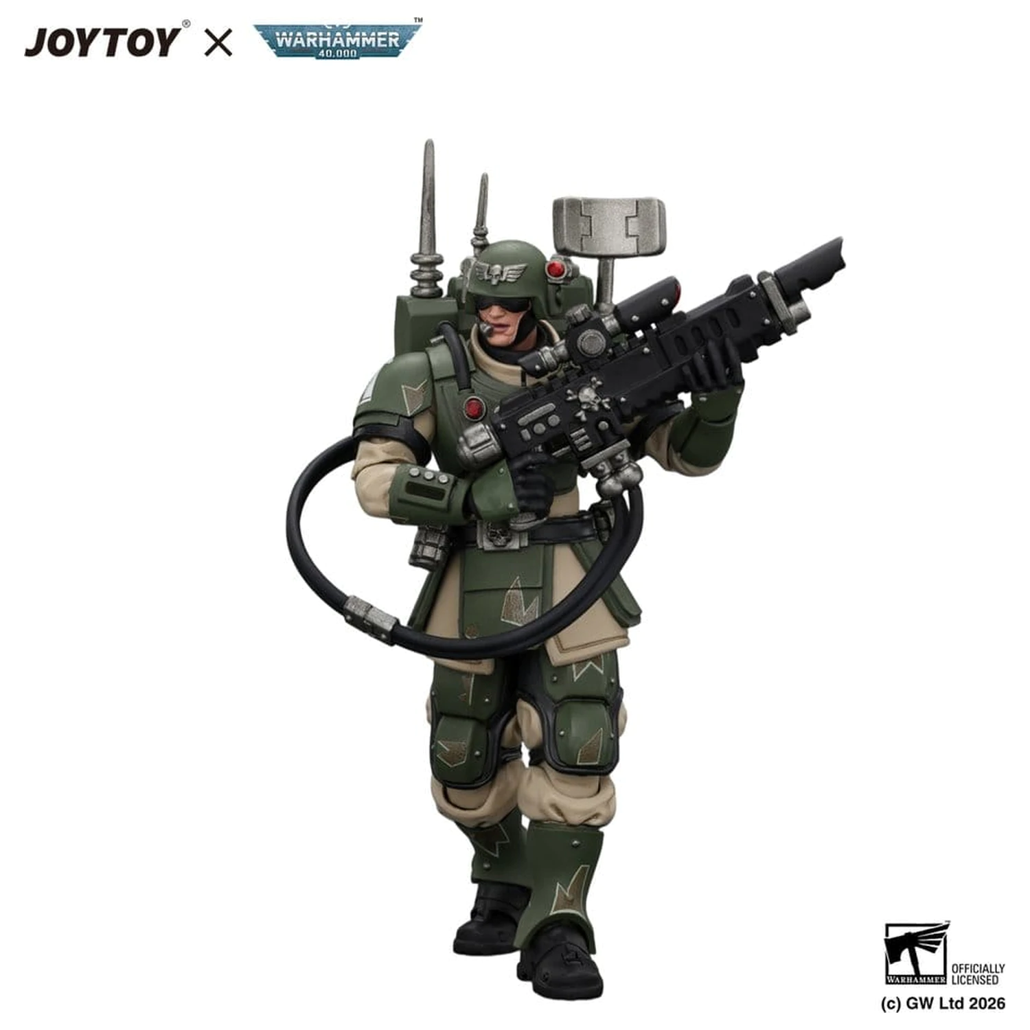 Warhammer Action Figure Astra Militarum Kasrkin 3 with Hot-shot Lasgun and Vox-caster product photo