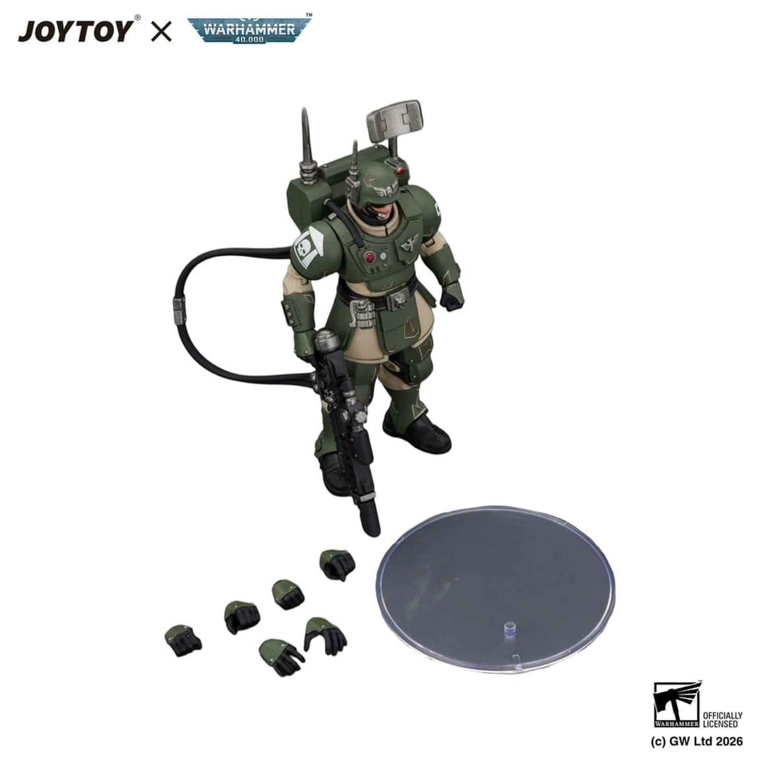 Warhammer Action Figure Astra Militarum Kasrkin 3 with Hot-shot Lasgun and Vox-caster product photo