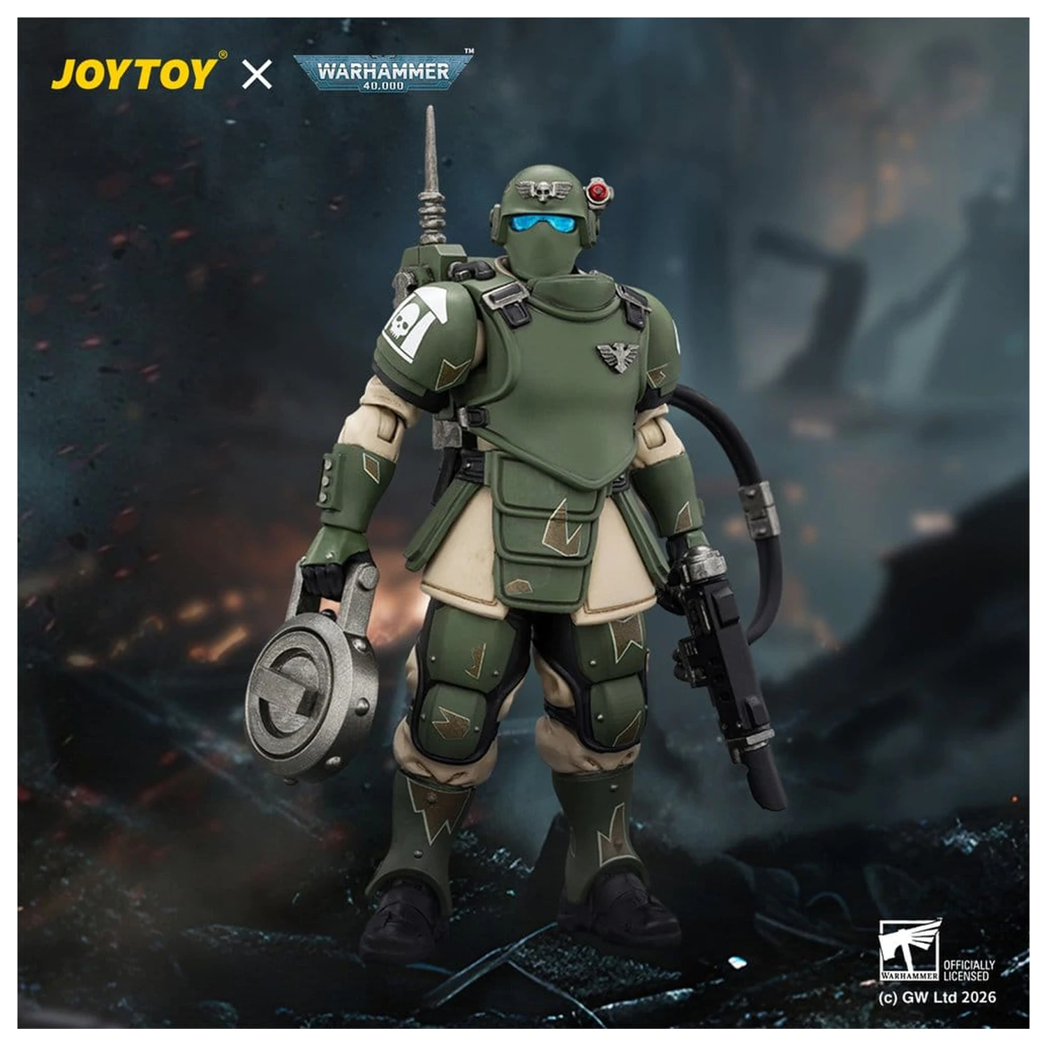 Warhammer Action Figure Astra Militarum Kasrkin 6 with Hot-shot Laspistol product photo