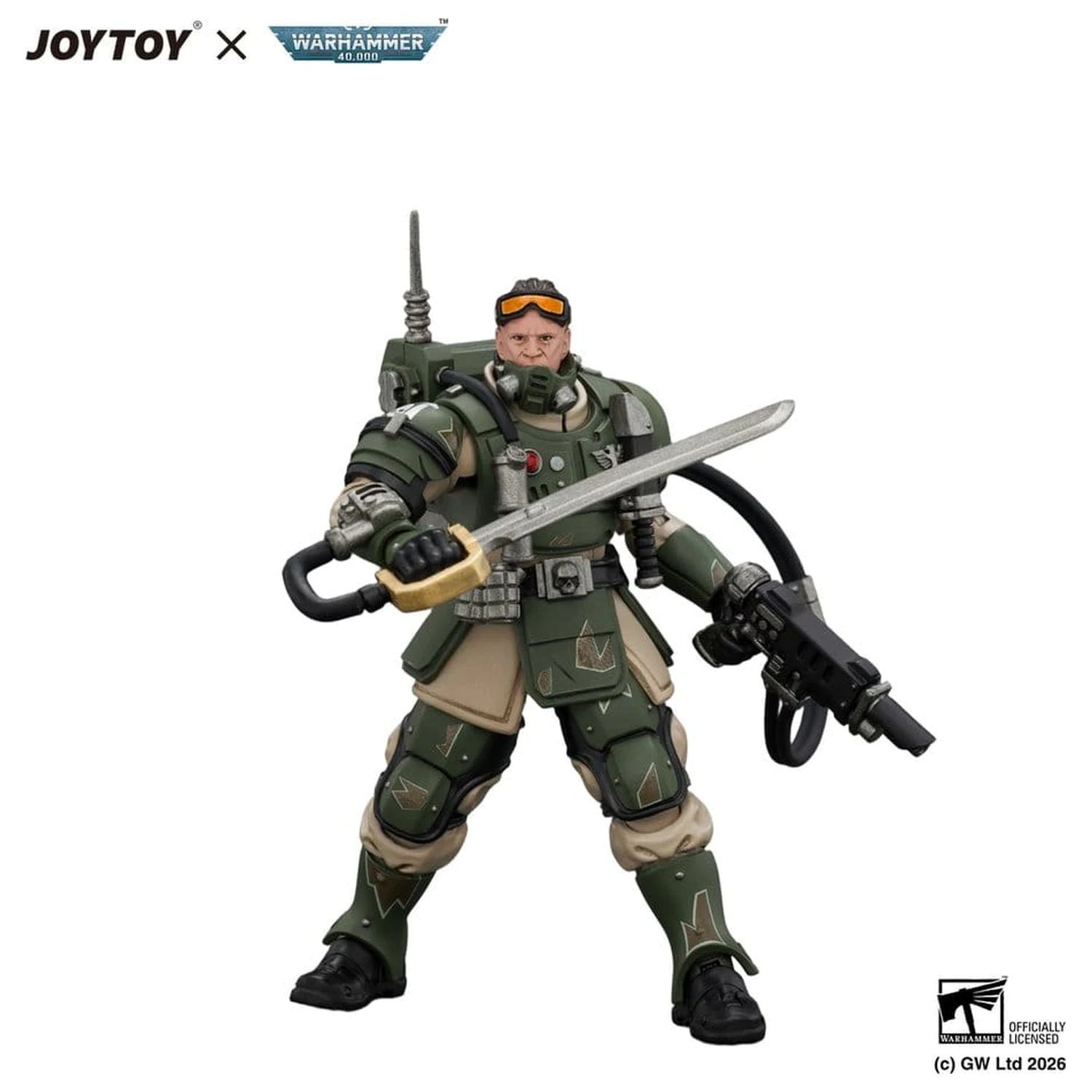 Warhammer Action Figure Astra Militarum Kasrkin 7 with Hot-shot Laspistol and Power Sword product photo