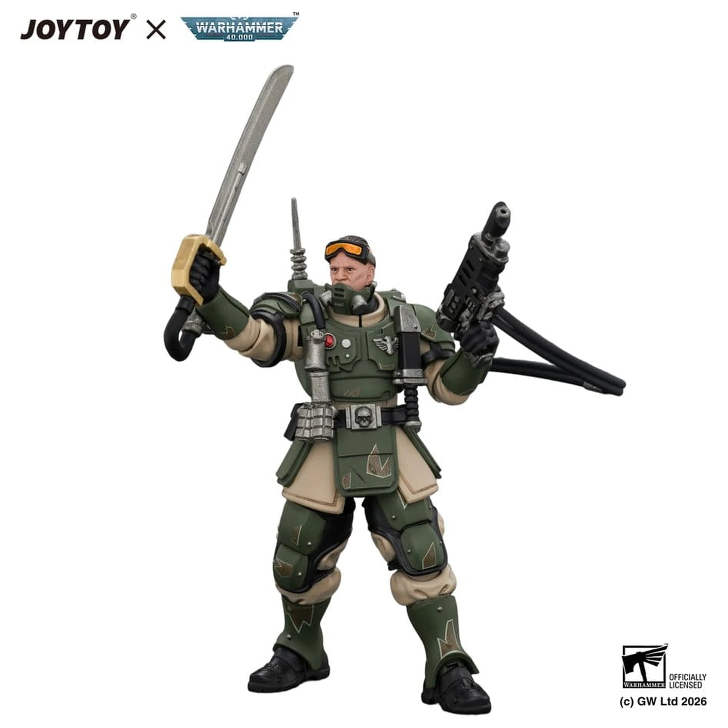 Warhammer Action Figure Astra Militarum Kasrkin 7 with Hot-shot Laspistol and Power Sword product photo