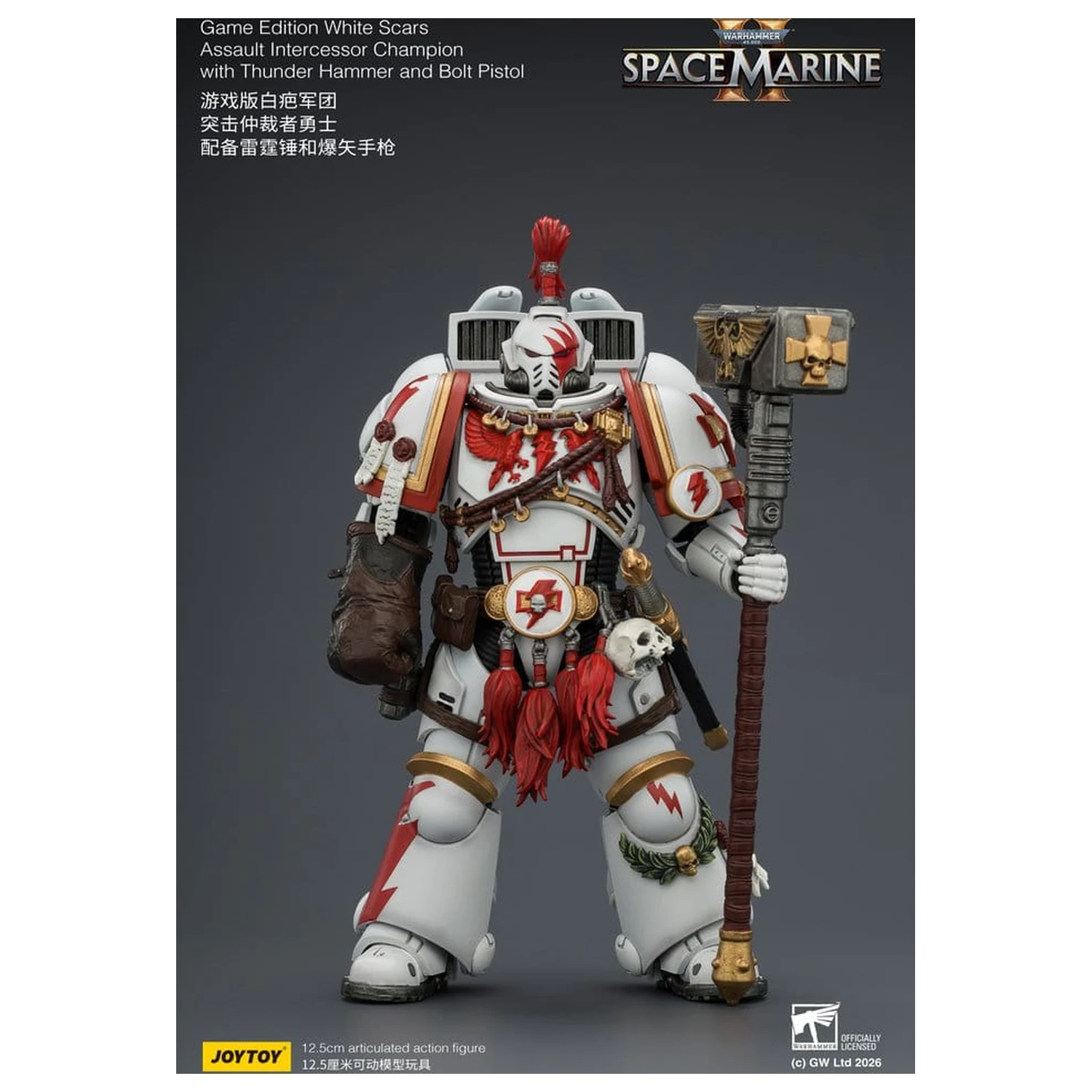 Warhammer Action Figure Game Edition White Scars Assault Intercessor Champion 13 cm product photo