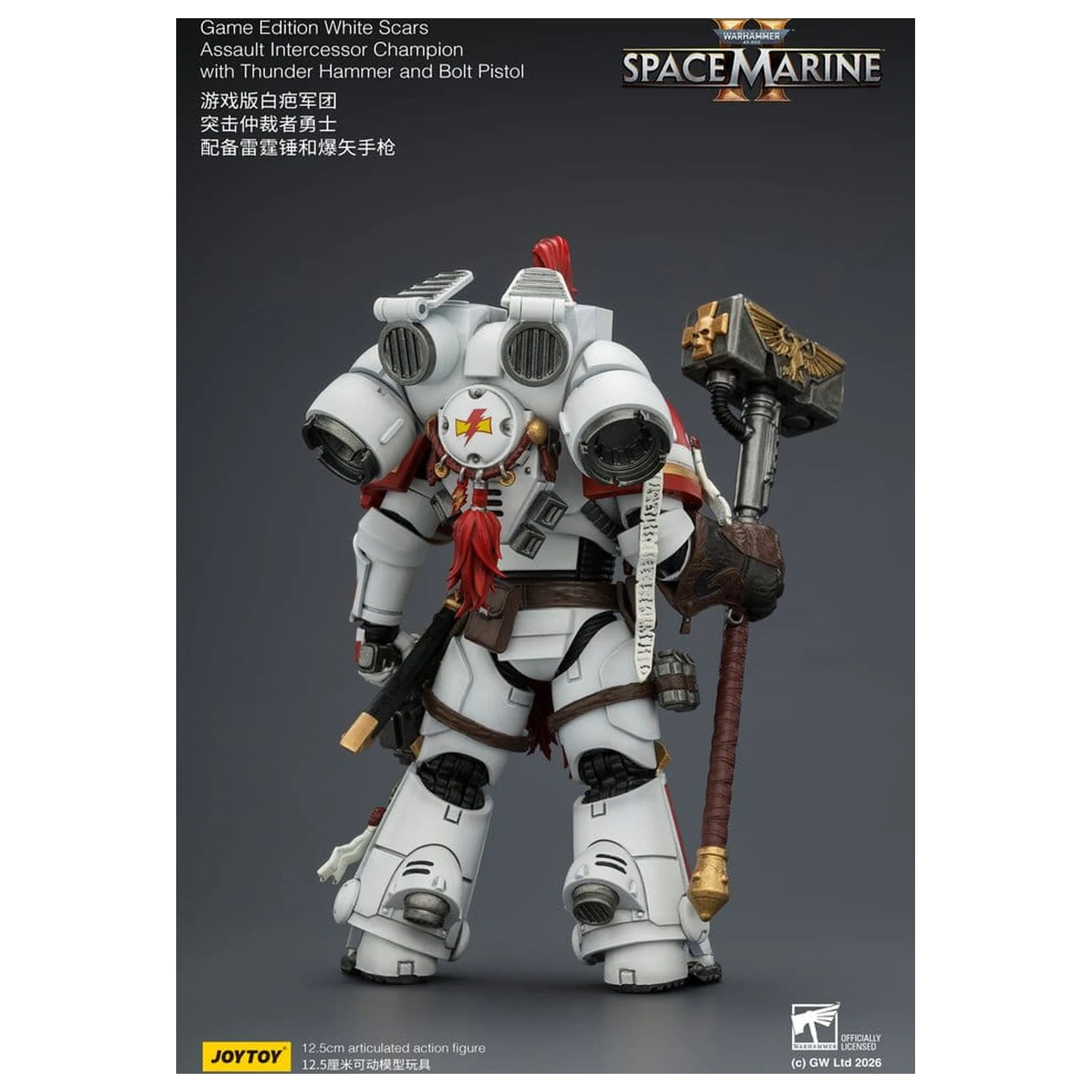 Warhammer Action Figure Game Edition White Scars Assault Intercessor Champion 13 cm product photo