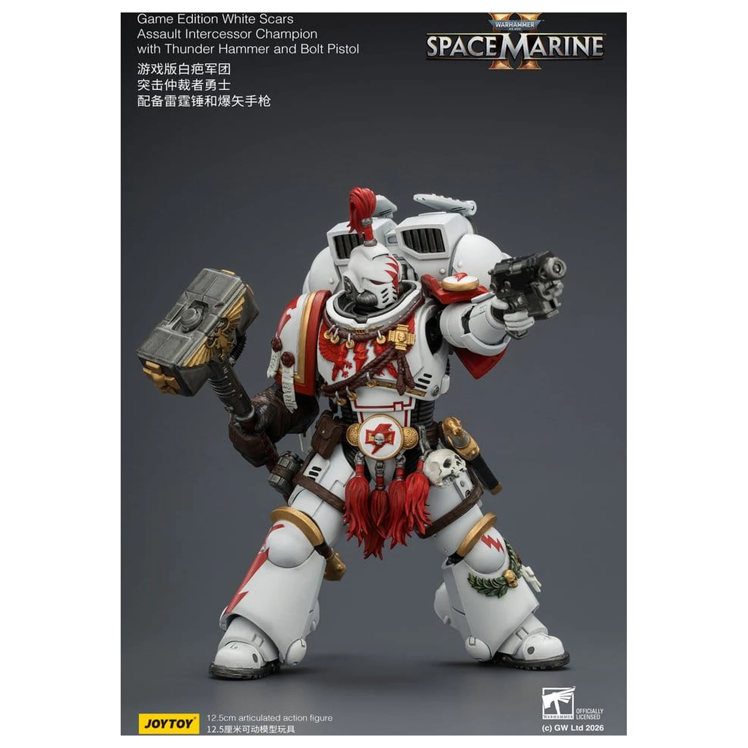 Warhammer Action Figure Game Edition White Scars Assault Intercessor Champion 13 cm product photo