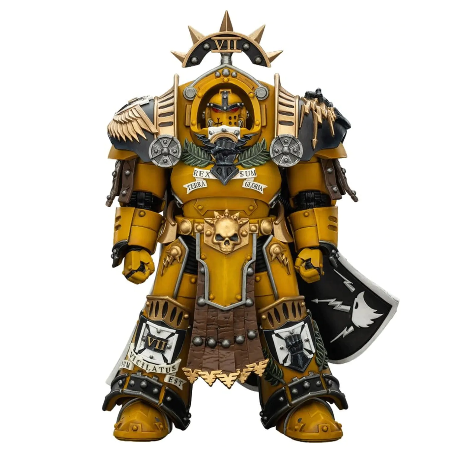 Warhammer Imperial Fists Action Figure Legion Praetor in Tartaros Terminator Armourwith Power Sword and Vigil Storm Shield 14 cm product photo