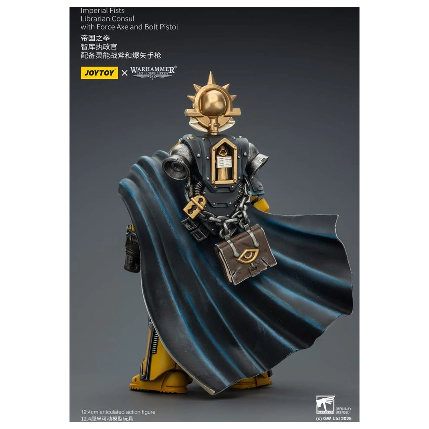 Warhammer Imperial Fists Action Figure Librarian Consulwith Force Axe and Bolt Pistol 12 cm product photo