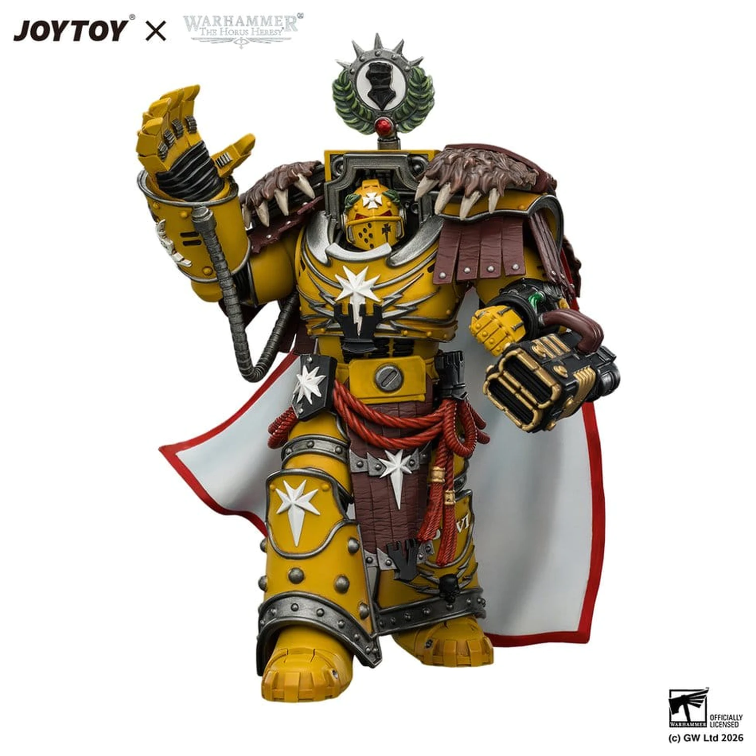 Warhammer Action Figure Imperial Fists Lord Castellan Evander Garrius, The Tyrant of Cthonia 14 cm product photo