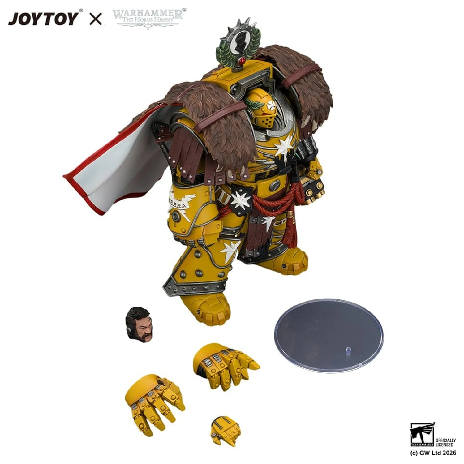 Warhammer Action Figure Imperial Fists Lord Castellan Evander Garrius, The Tyrant of Cthonia 14 cm product photo