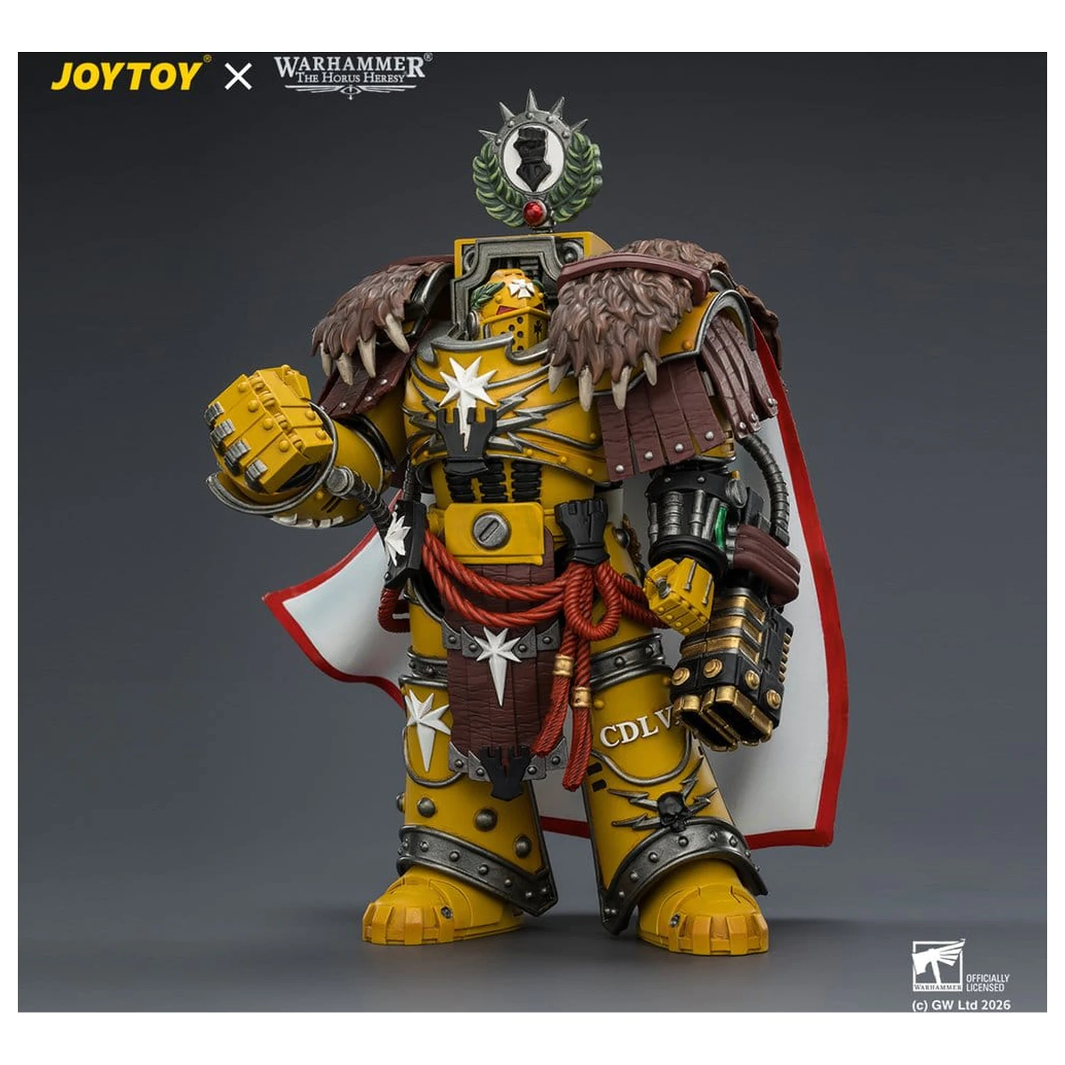 Warhammer Action Figure Imperial Fists Lord Castellan Evander Garrius, The Tyrant of Cthonia 14 cm product photo