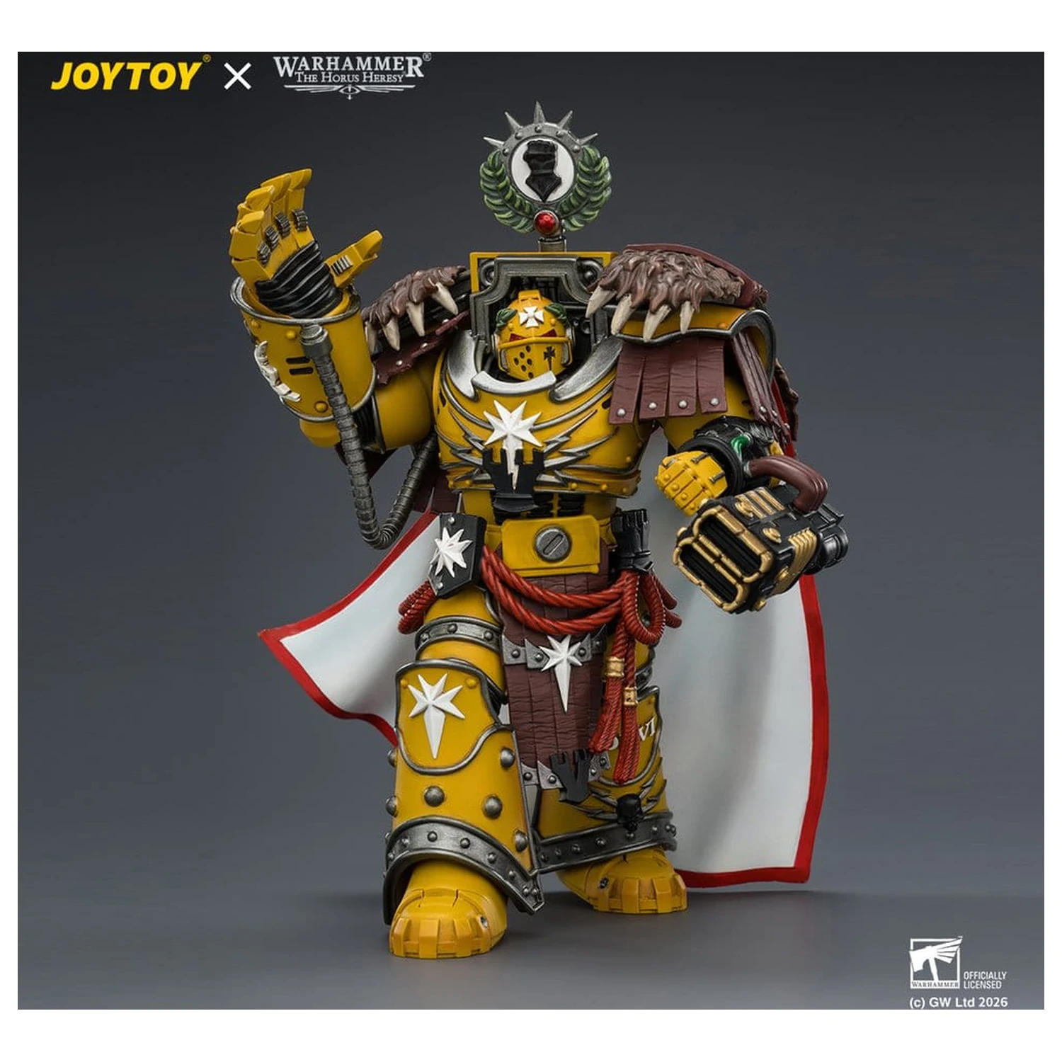 Warhammer Action Figure Imperial Fists Lord Castellan Evander Garrius, The Tyrant of Cthonia 14 cm product photo