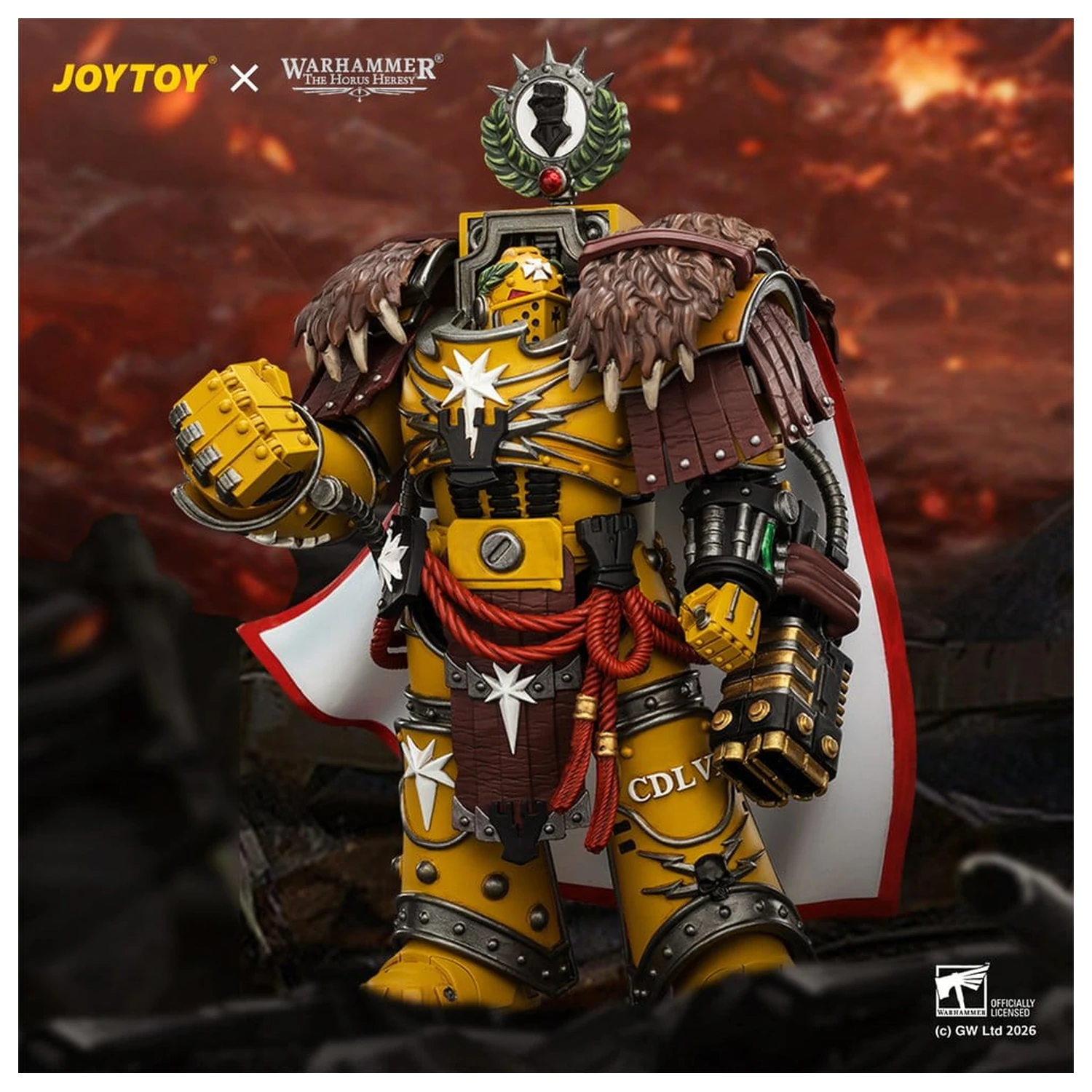 Warhammer Action Figure Imperial Fists Lord Castellan Evander Garrius, The Tyrant of Cthonia 14 cm product photo