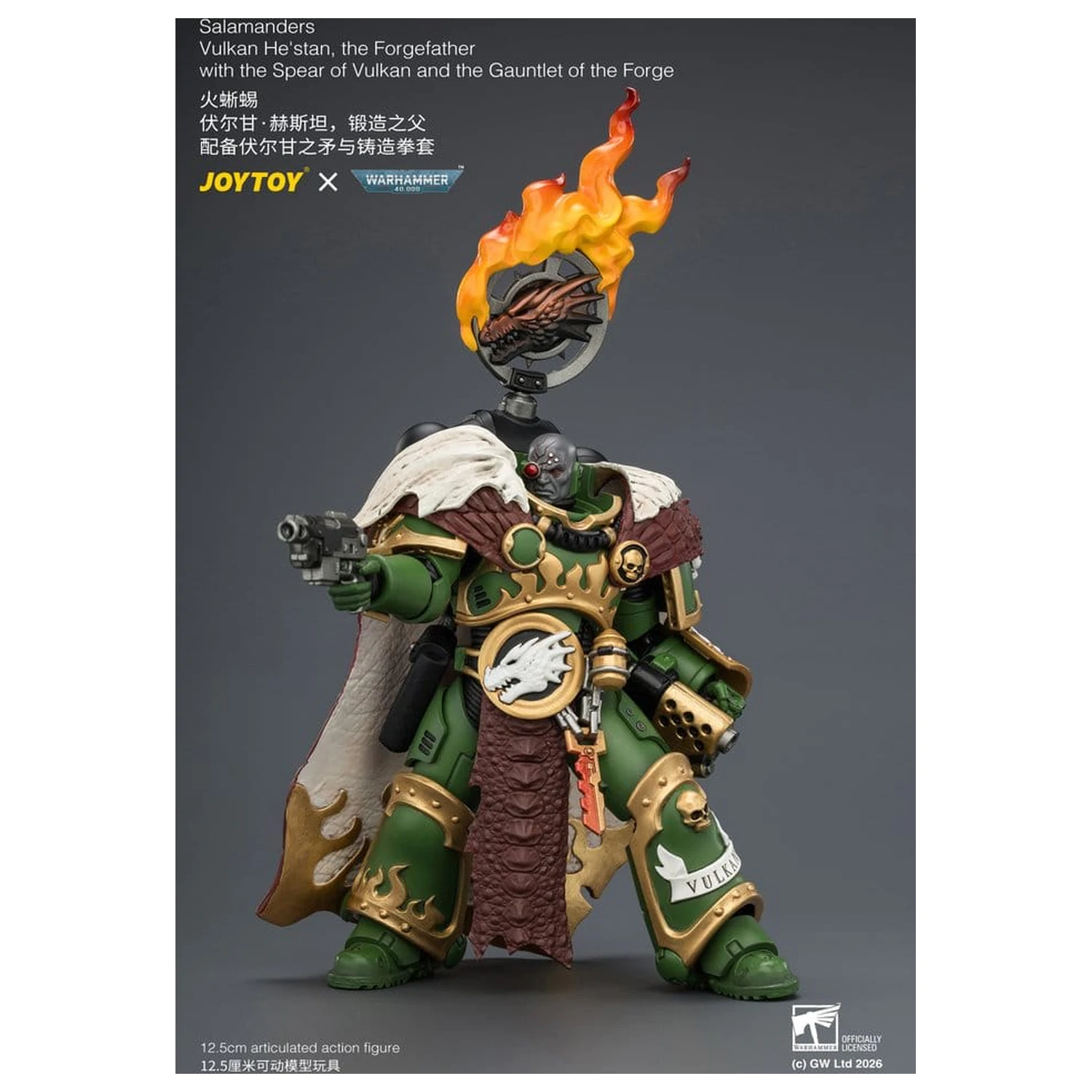 Warhammer Action Figure Salamanders Vulkan He'stan, the Forgefather 13 cm product photo