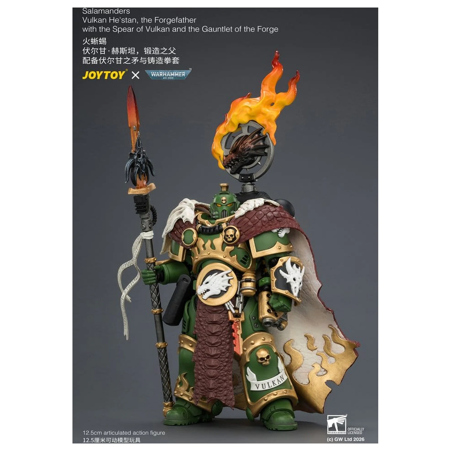 Warhammer Action Figure Salamanders Vulkan He'stan, the Forgefather 13 cm product photo