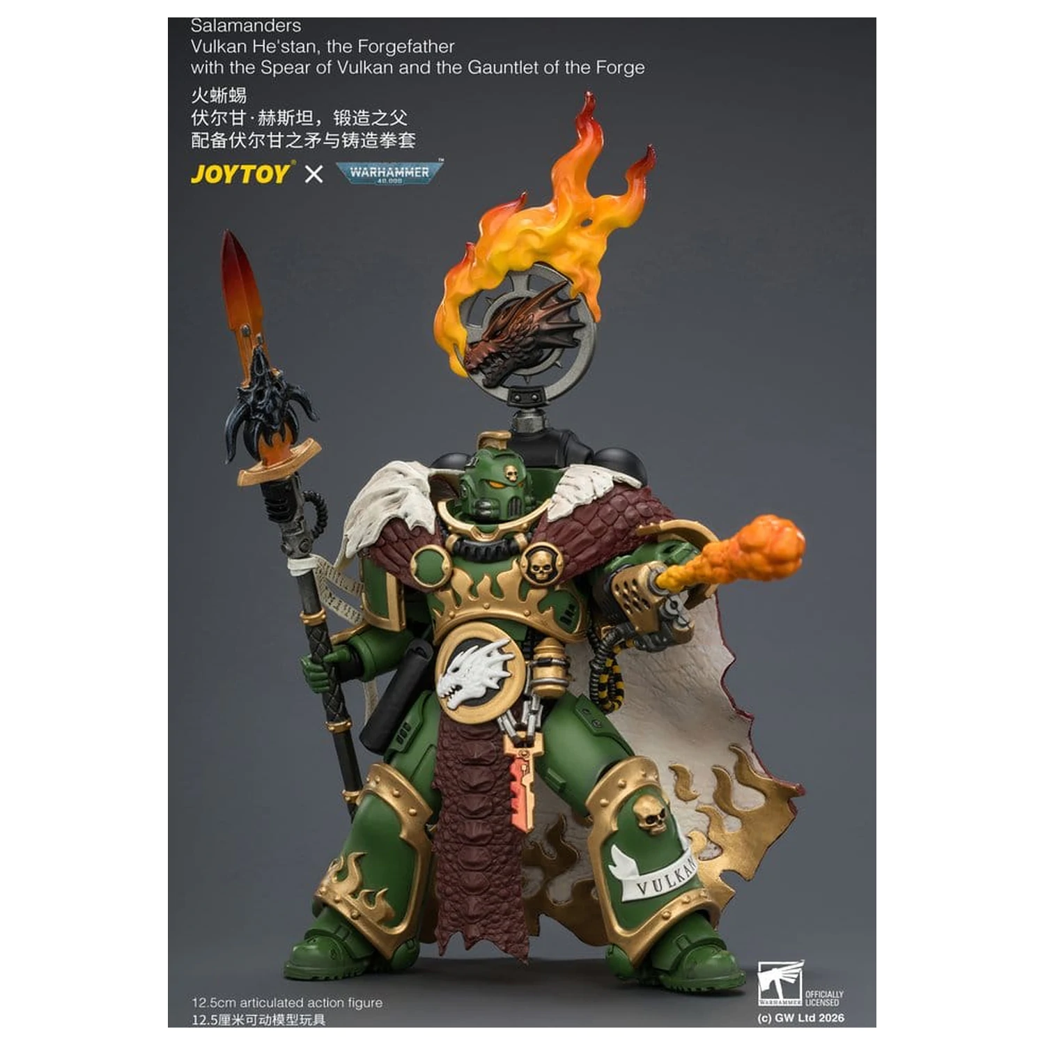 Warhammer Action Figure Salamanders Vulkan He'stan, the Forgefather 13 cm product photo