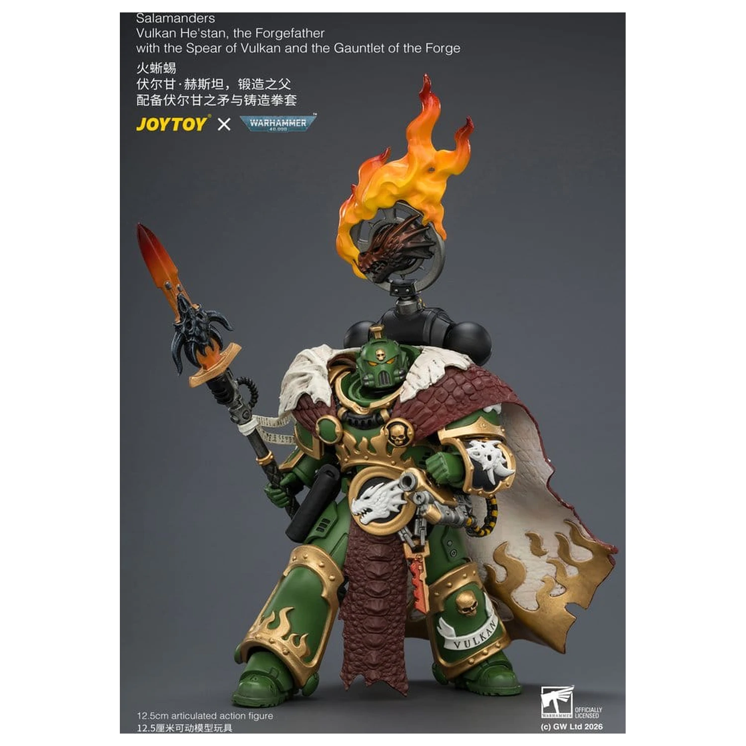 Warhammer Action Figure Salamanders Vulkan He'stan, the Forgefather 13 cm product photo