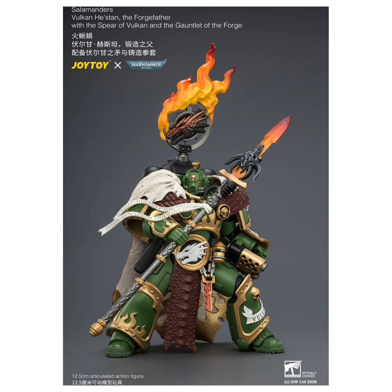 Warhammer Action Figure Salamanders Vulkan He'stan, the Forgefather 13 cm product photo