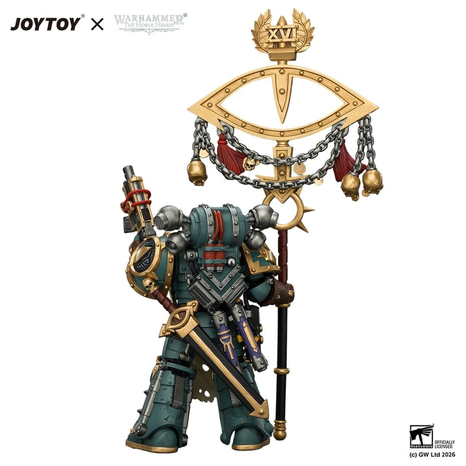 Warhammer Action Figure Sons of Horus Maloghurst the Twisted, the Warmaster's Equerry 13 cm product photo