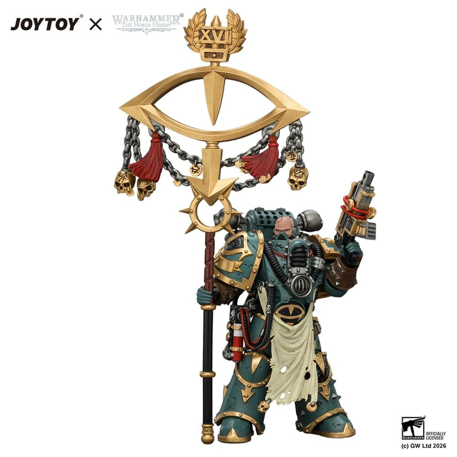 Warhammer Action Figure Sons of Horus Maloghurst the Twisted, the Warmaster's Equerry 13 cm product photo