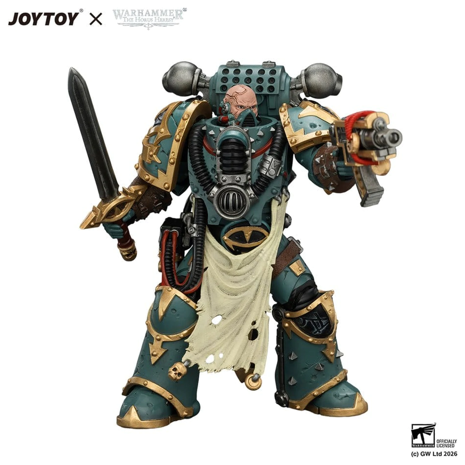 Warhammer Action Figure Sons of Horus Maloghurst the Twisted, the Warmaster's Equerry 13 cm product photo