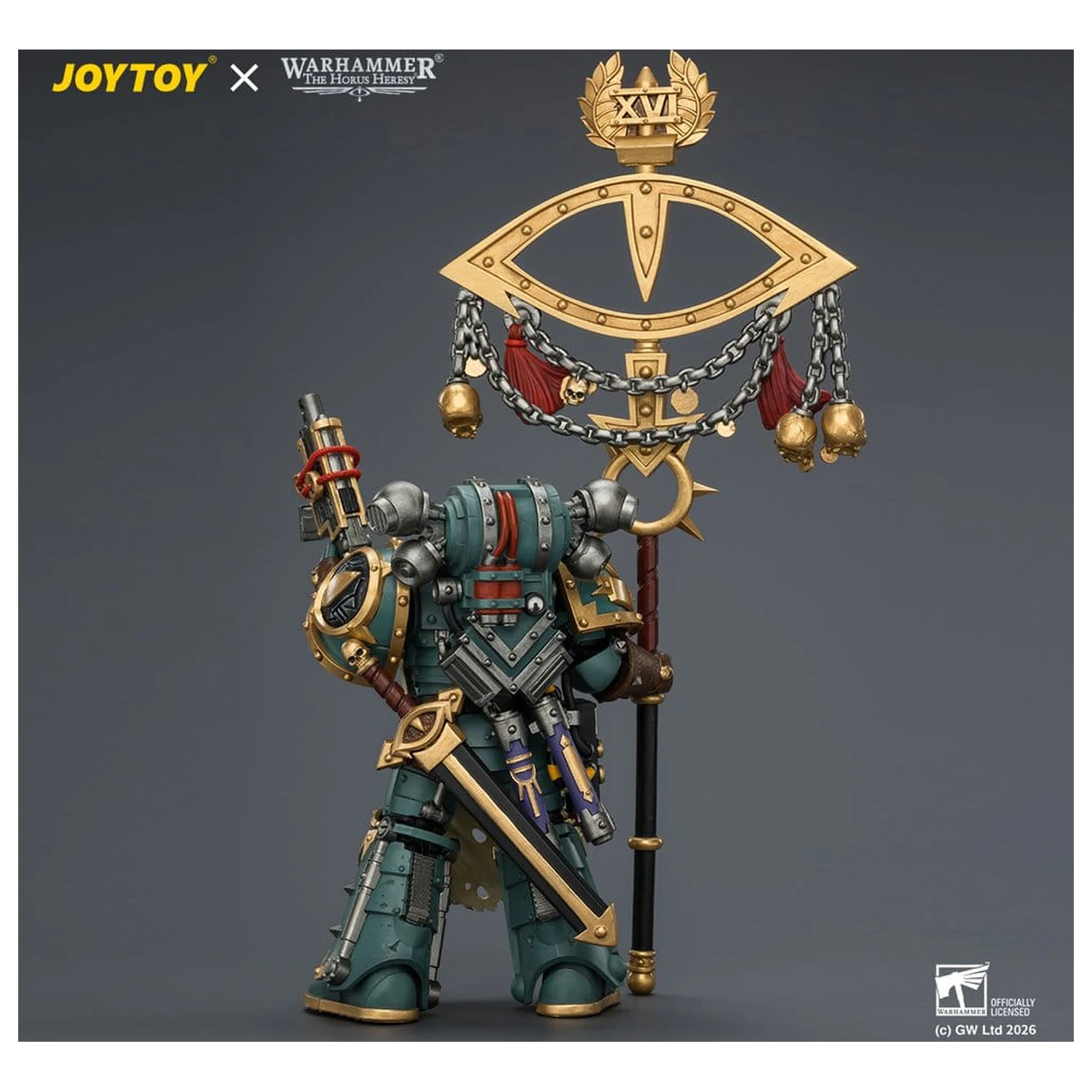 Warhammer Action Figure Sons of Horus Maloghurst the Twisted, the Warmaster's Equerry 13 cm product photo