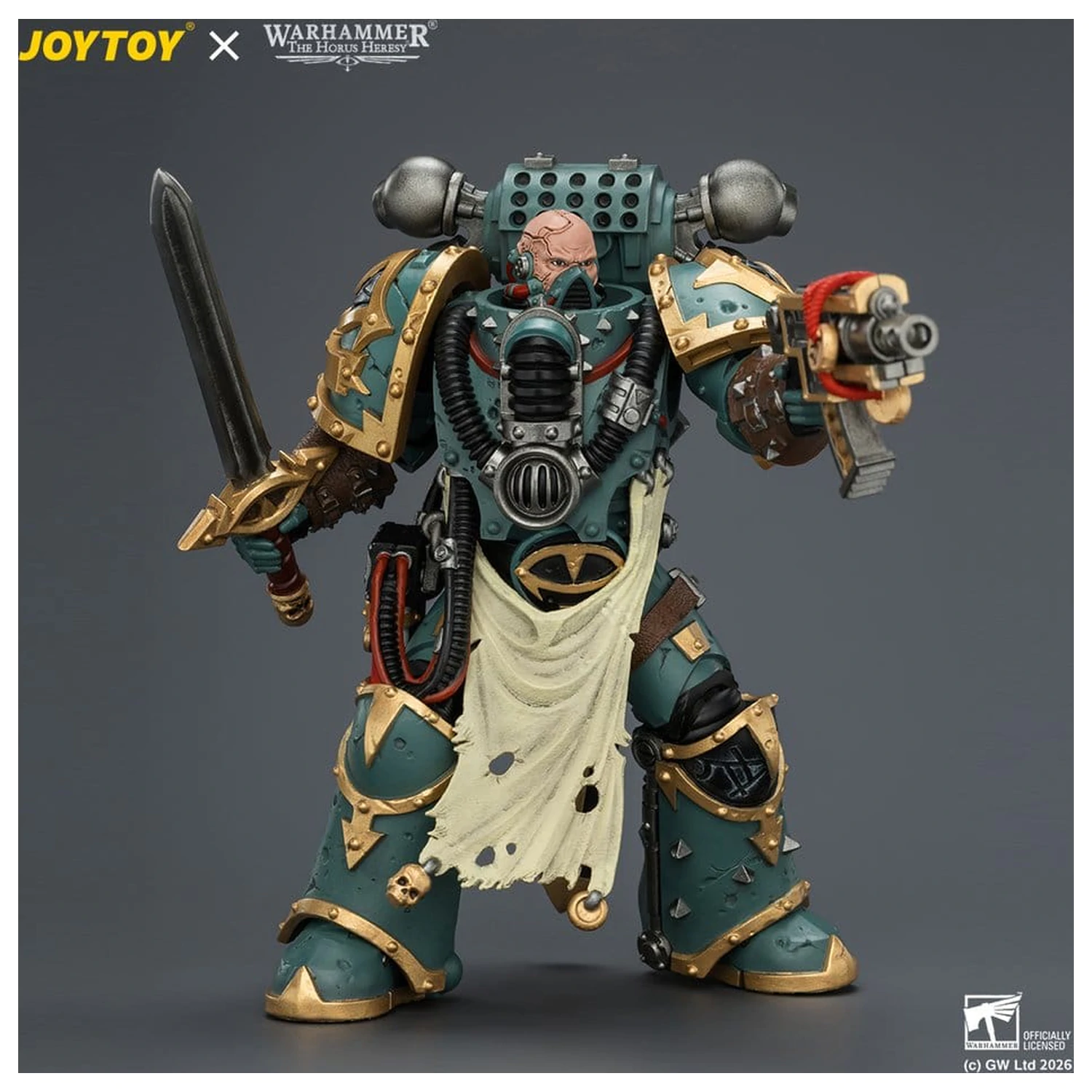 Warhammer Action Figure Sons of Horus Maloghurst the Twisted, the Warmaster's Equerry 13 cm product photo