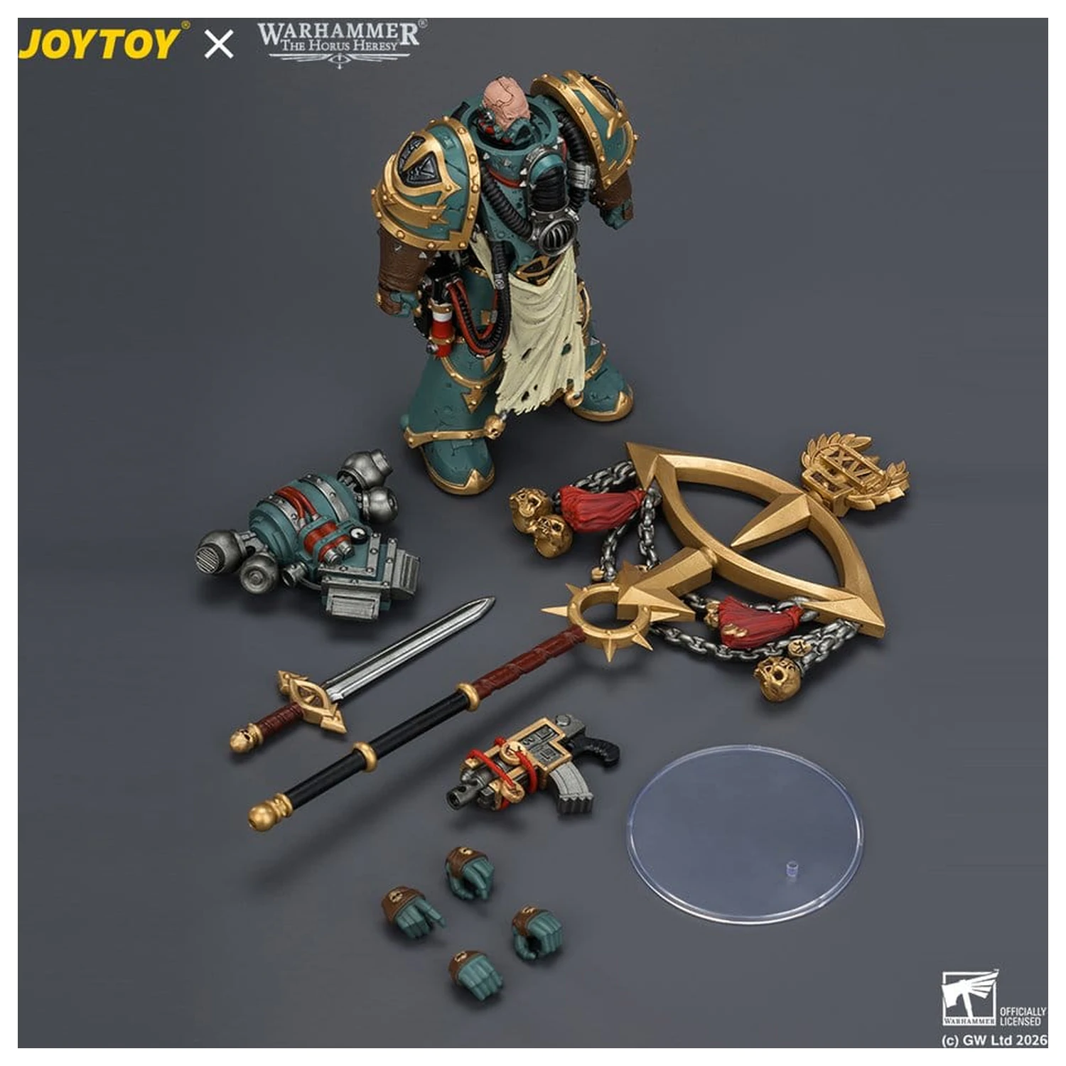 Warhammer Action Figure Sons of Horus Maloghurst the Twisted, the Warmaster's Equerry 13 cm product photo