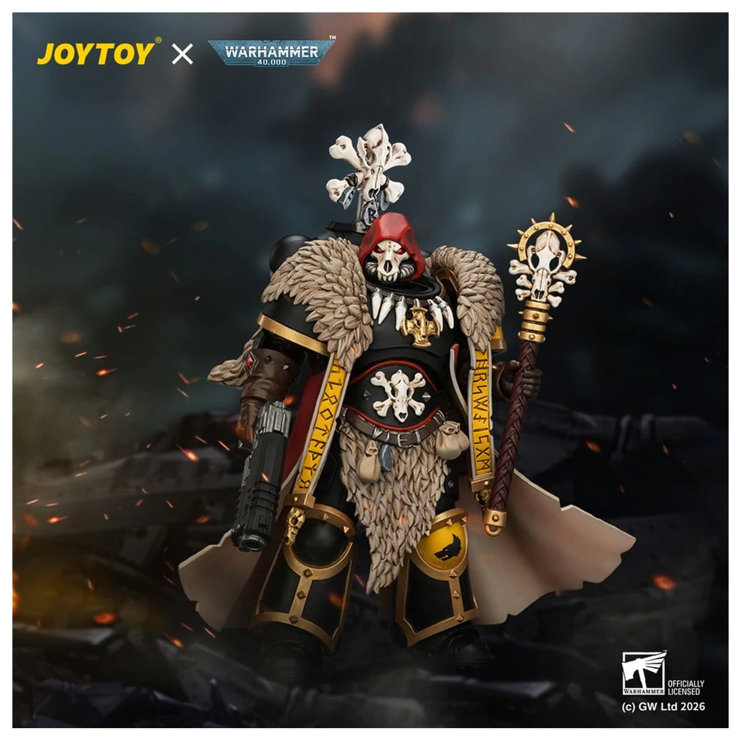 Warhammer Action Figure Space Wolves Wolf Priest 12 cm product photo
