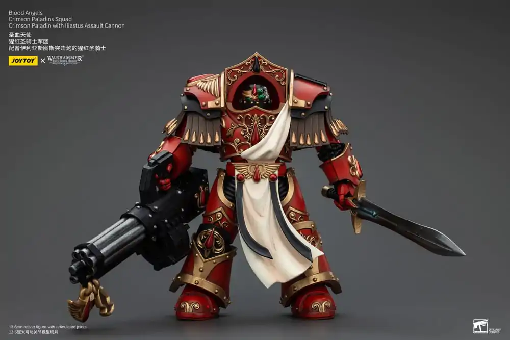 Warhammer The Horus Heresy Action Figure 1/18 Blood Angels Crimson Paladins Squad Crimson Paladin with Iliastus Assault Cannon 14 cm termékfotó