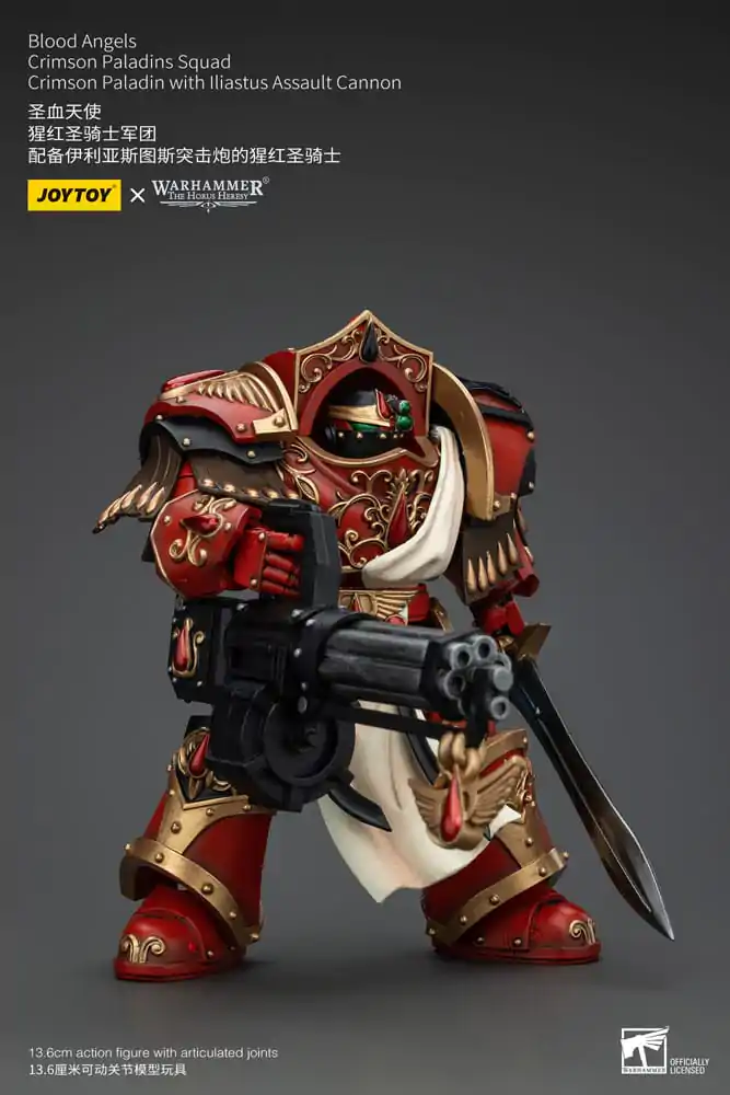 Warhammer The Horus Heresy Action Figure 1/18 Blood Angels Crimson Paladins Squad Crimson Paladin with Iliastus Assault Cannon 14 cm termékfotó