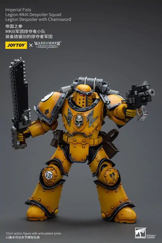 Warhammer The Horus Heresy Action Figure 1/18 Imperial Fists Legion MkIII Despoiler Squad Legion Despoiler with Chainsword 12 cm termékfotó