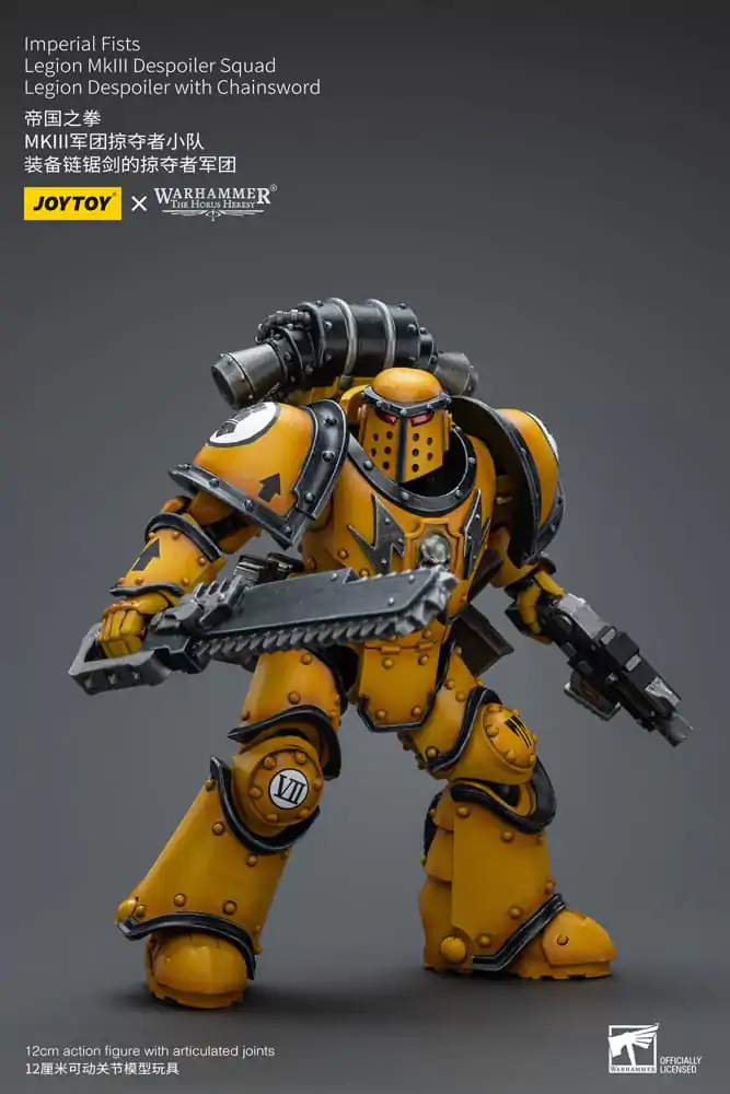 Warhammer The Horus Heresy Action Figure 1/18 Imperial Fists Legion MkIII Despoiler Squad Legion Despoiler with Chainsword 12 cm termékfotó