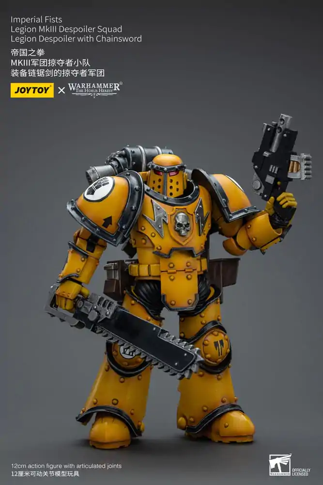 Warhammer The Horus Heresy Action Figure 1/18 Imperial Fists Legion MkIII Despoiler Squad Legion Despoiler with Chainsword 12 cm termékfotó