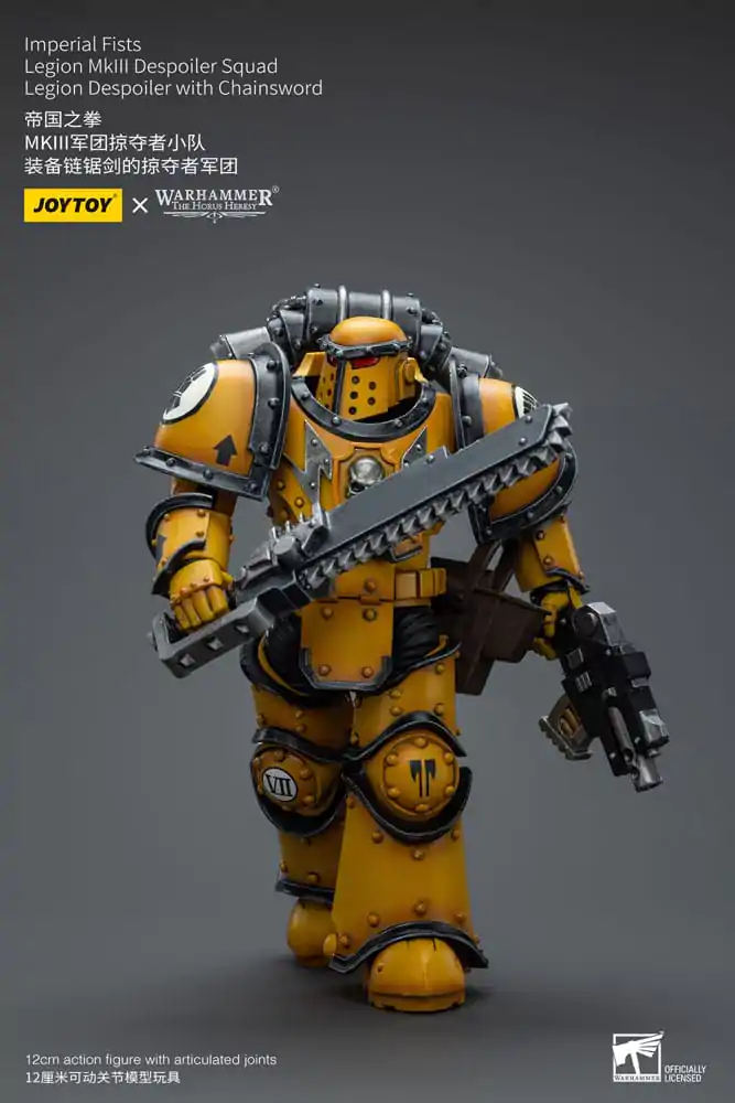 Warhammer The Horus Heresy Action Figure 1/18 Imperial Fists Legion MkIII Despoiler Squad Legion Despoiler with Chainsword 12 cm termékfotó