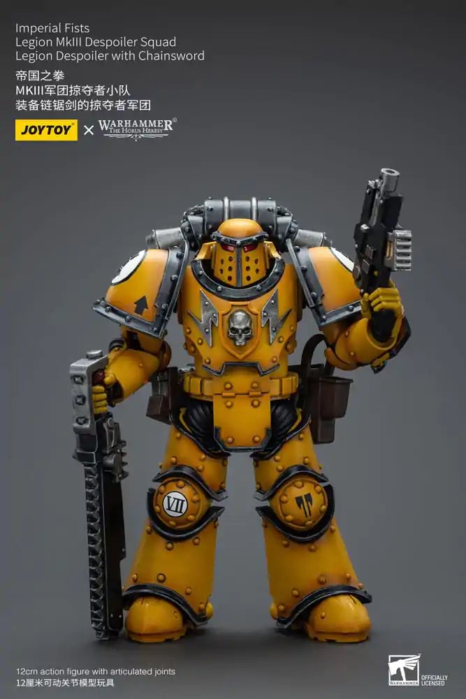 Warhammer The Horus Heresy Action Figure 1/18 Imperial Fists Legion MkIII Despoiler Squad Legion Despoiler with Chainsword 12 cm termékfotó