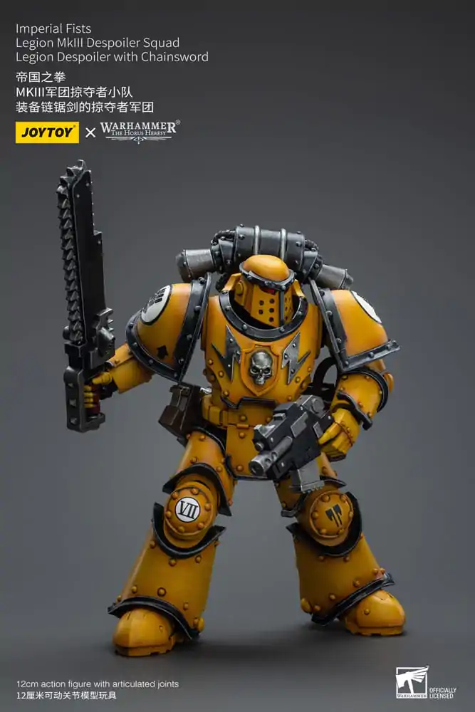 Warhammer The Horus Heresy Action Figure 1/18 Imperial Fists Legion MkIII Despoiler Squad Legion Despoiler with Chainsword 12 cm termékfotó