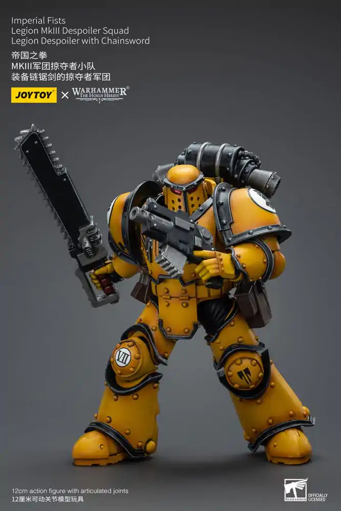 Warhammer The Horus Heresy Action Figure 1/18 Imperial Fists Legion MkIII Despoiler Squad Legion Despoiler with Chainsword 12 cm termékfotó