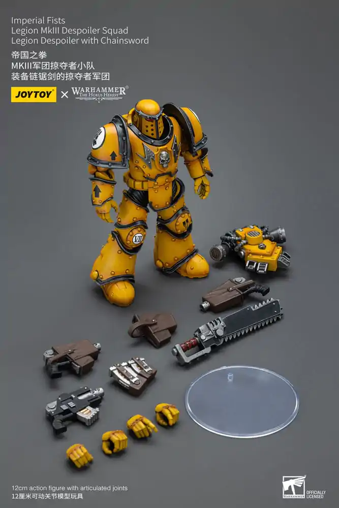 Warhammer The Horus Heresy Action Figure 1/18 Imperial Fists Legion MkIII Despoiler Squad Legion Despoiler with Chainsword 12 cm termékfotó