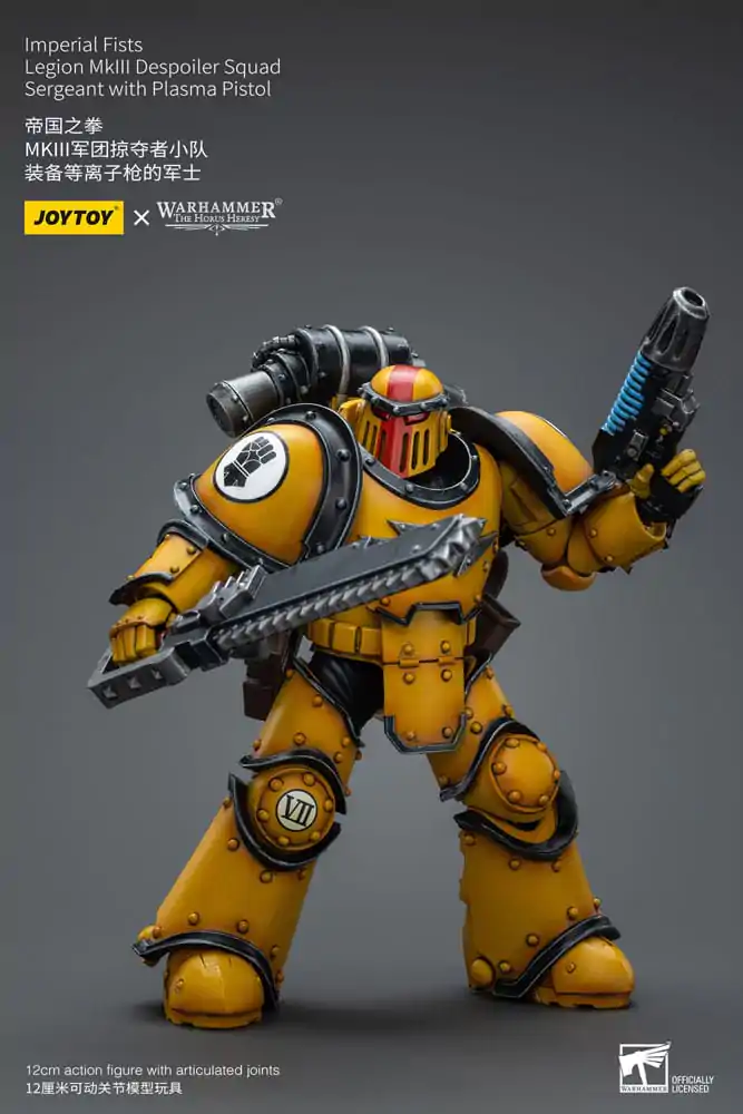 Warhammer The Horus Heresy Action Figure 1/18 Imperial Fists Legion MkIII Despoiler Squad Sergeant with Plasma Pistol 12 cm termékfotó