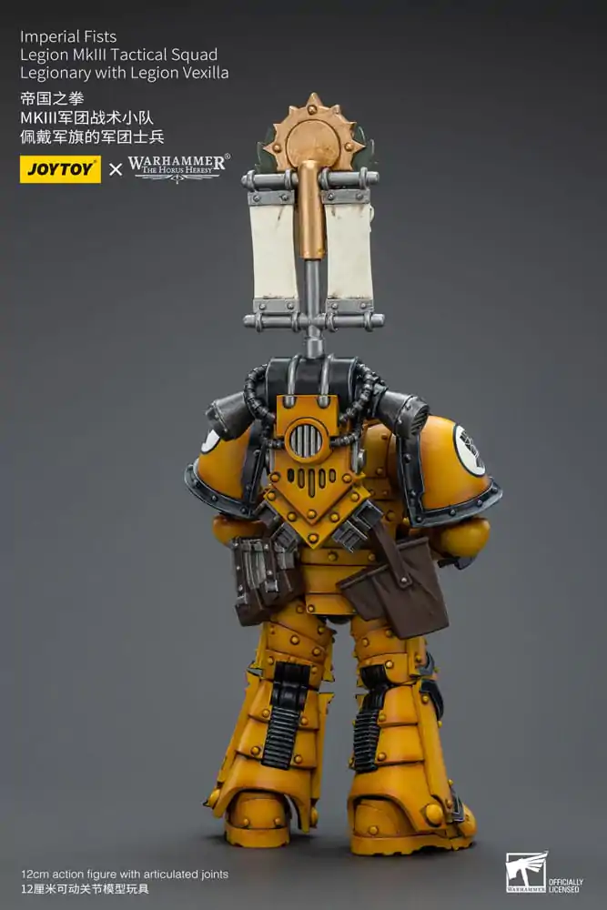 Warhammer The Horus Heresy Action Figure 1/18 Imperial Fists Legion MkIII Tactical Squad Legionary with Legion Vexilla 12 cm termékfotó