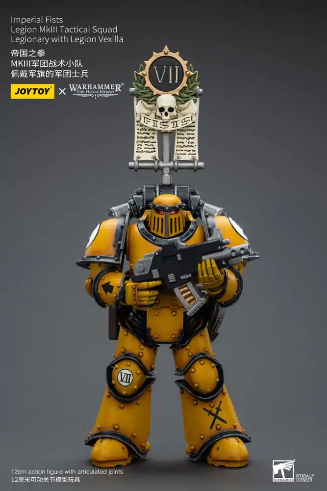 Warhammer The Horus Heresy Action Figure 1/18 Imperial Fists Legion MkIII Tactical Squad Legionary with Legion Vexilla 12 cm termékfotó