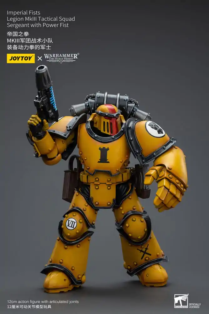 Warhammer The Horus Heresy Action Figure 1/18 Imperial Fists Legion MkIII Tactical Squad Sergeant with Power Fist 12 cm termékfotó