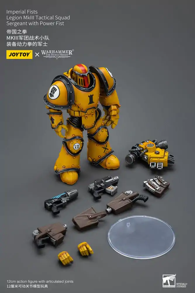 Warhammer The Horus Heresy Action Figure 1/18 Imperial Fists Legion MkIII Tactical Squad Sergeant with Power Fist 12 cm termékfotó