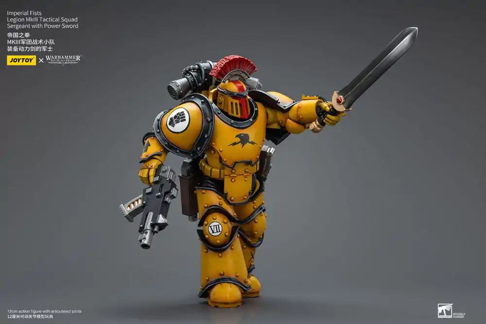 Warhammer The Horus Heresy Action Figure 1/18 Imperial Fists Legion MkIII Tactical Squad Sergeant with Power Sword 12 cm termékfotó