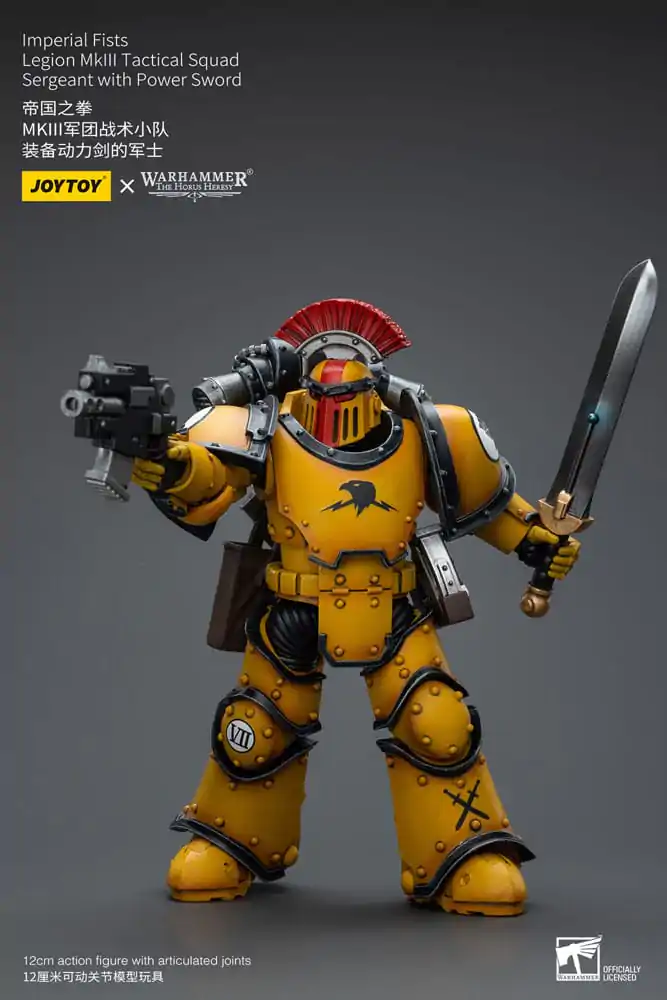 Warhammer The Horus Heresy Action Figure 1/18 Imperial Fists Legion MkIII Tactical Squad Sergeant with Power Sword 12 cm termékfotó