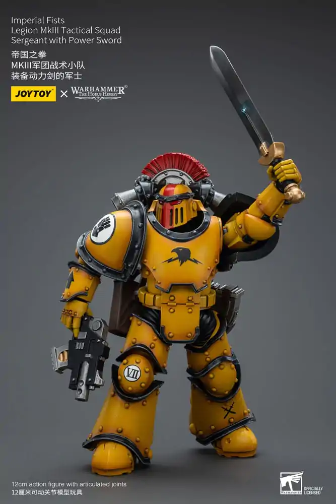 Warhammer The Horus Heresy Action Figure 1/18 Imperial Fists Legion MkIII Tactical Squad Sergeant with Power Sword 12 cm termékfotó