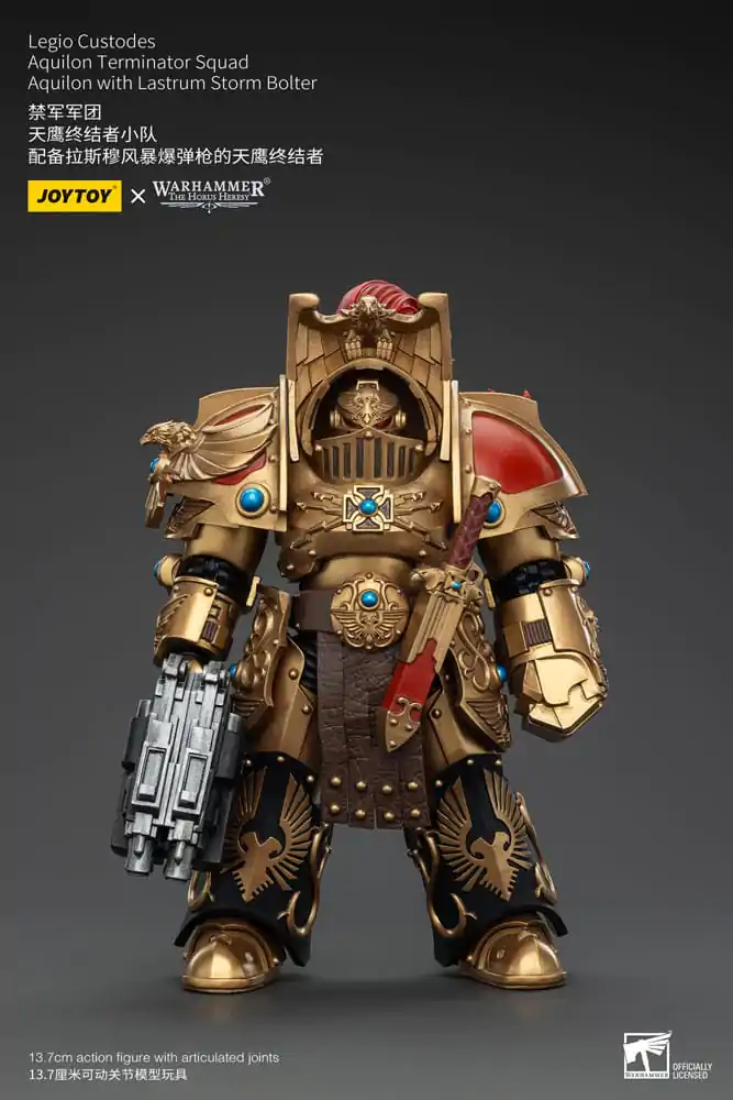 Warhammer The Horus Heresy Action Figure 1/18 Legio Custodes Aquilon Terminator Squad Aquilon with Lastrum Storm Bolter 14 cm termékfotó